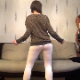 A girl records her friend twerking to a popular radio tune, and the girl can do some great twerking. All of a sudden, a dark spot appears in her white tights and a huge, wet fart kills the action. Bottom line: Never twerk when you have to poop!  720P HD.